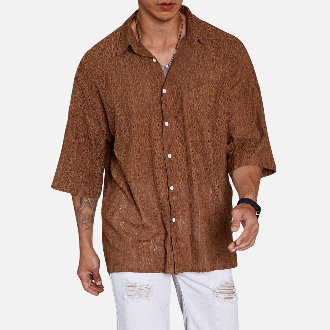 Avero AV19 – Camisa Casual Oversize para Hombre