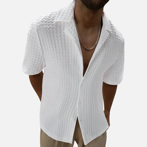 Avero AV63 – Camisa de Manga Corta Abotonada para Hombre