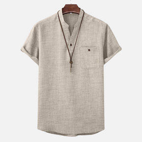 Avero AV13 – Camisa Casual con Escote en V para Hombre