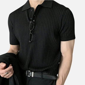 Avero AV49 – Polo Tejido Acanalado para Hombre