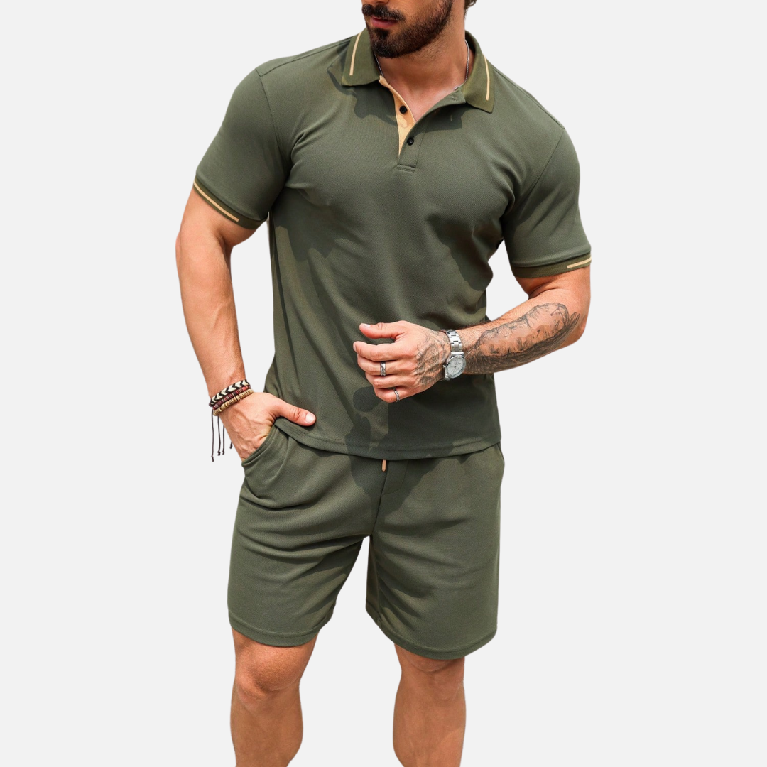 Avero AV24 – Conjunto Polo y Short para Hombre