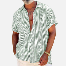Avero AV32 – Camisa Playera Geométrica de Manga Corta para Hombre