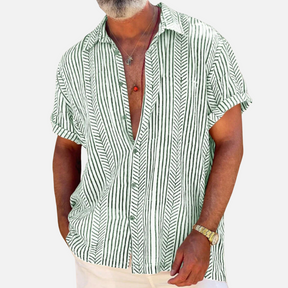 Avero AV32 – Camisa Playera Geométrica de Manga Corta para Hombre