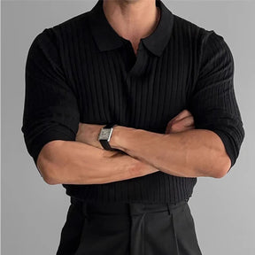 Camiseta Polo de Hombre Lujo con Escote en V