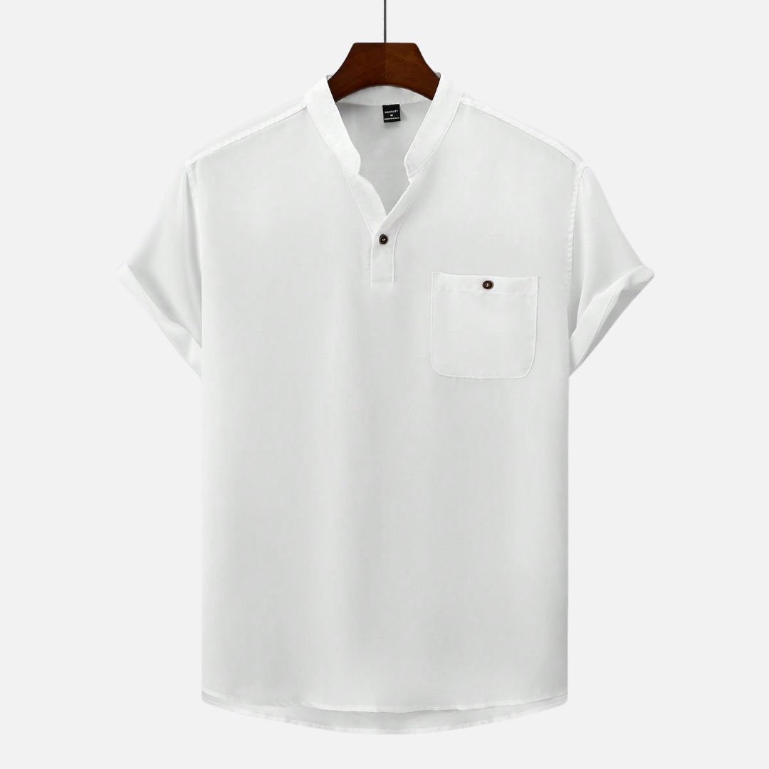 Avero AV13 – Camisa Casual con Escote en V para Hombre