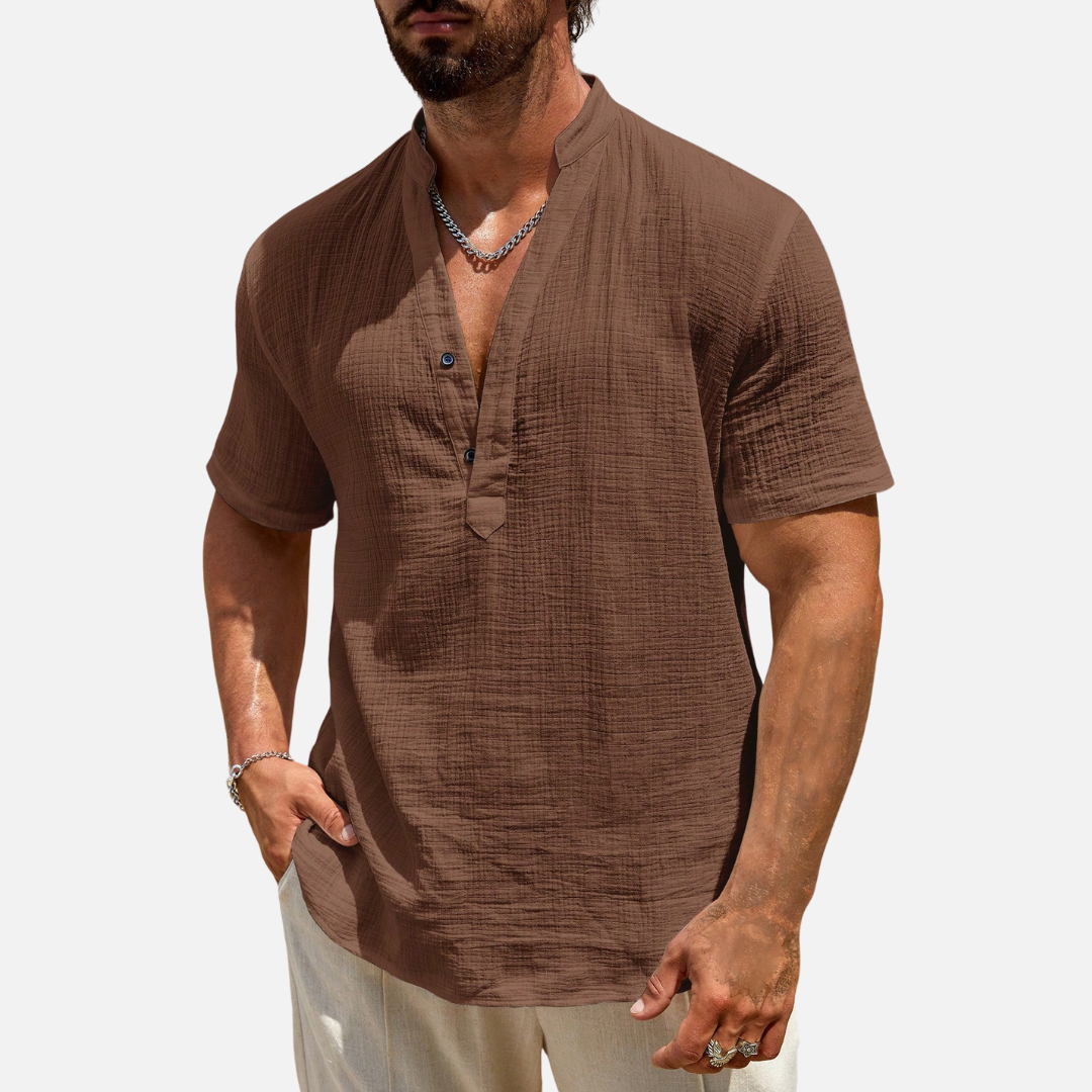Avero AV88 – Camisa Popover Relaxed Fit para Hombre