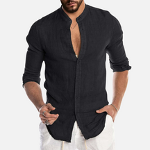 Avero AV36 Men’s Long-Sleeve Grandad Collar Shirt