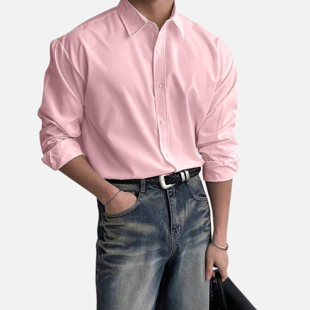Avero AV83 – Camisa Formal de Manga Larga para Hombre