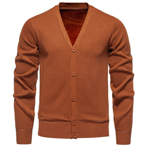Suéter Masculino Cuello en V Cardigan