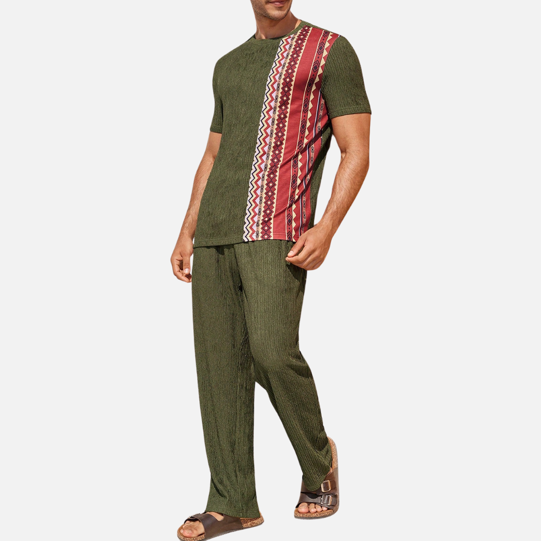 Avero AV30 Conjunto de Remera y Pantalón Corto para Hombre